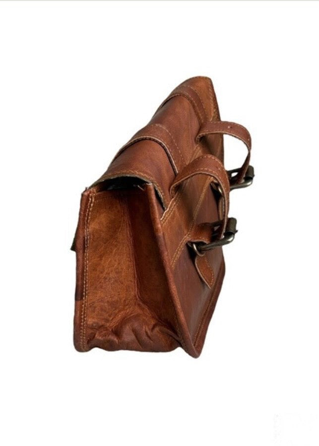 Lupi Brown Motorcycle Bag