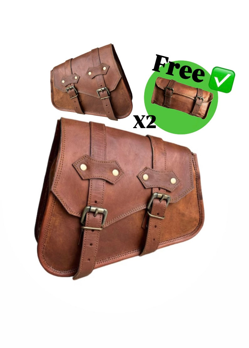 Lupi Brown Motorcycle Bag