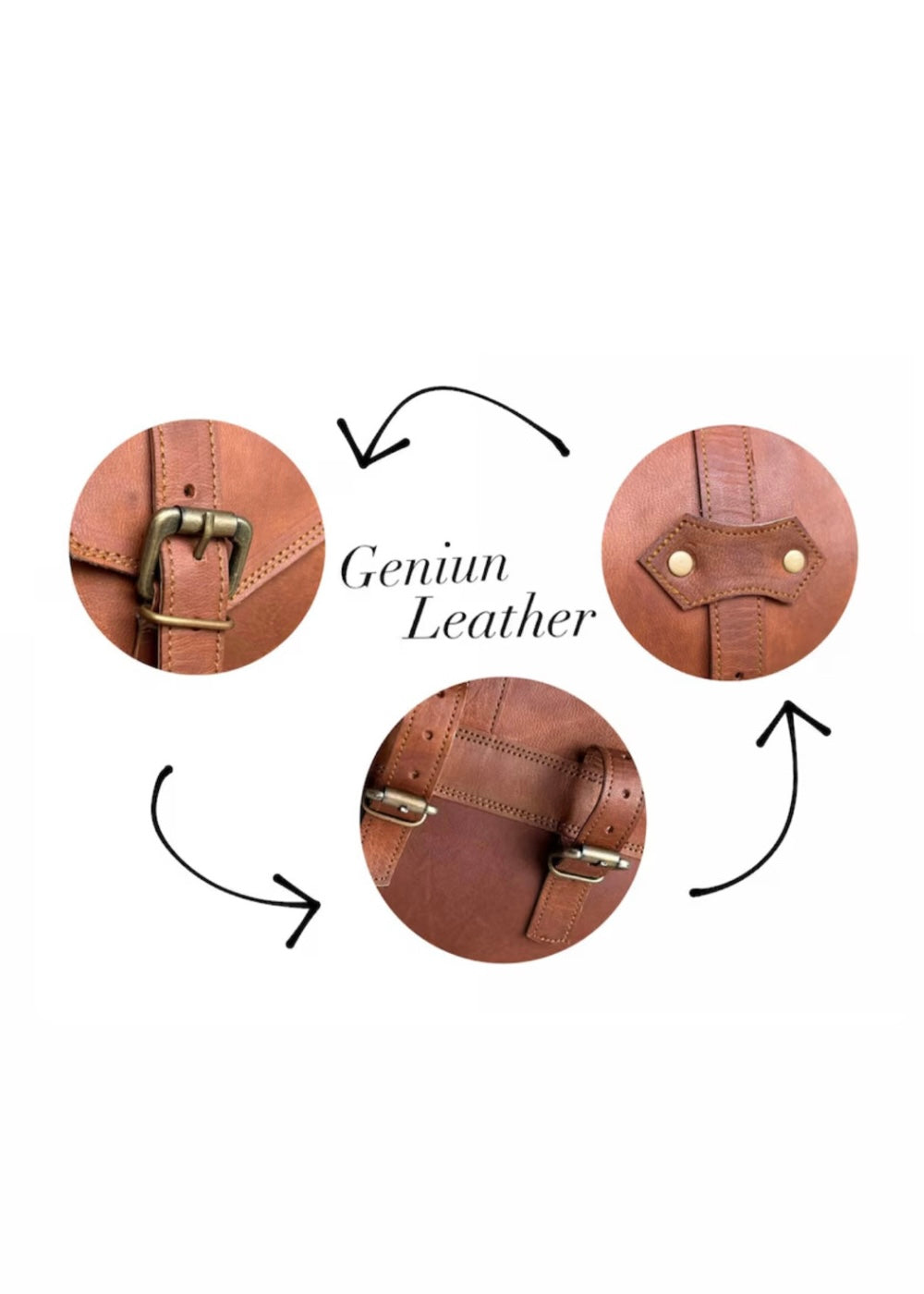 Lupi Brown Motorcycle Bag